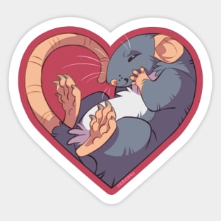 Heart Rat: Self Blue Sticker